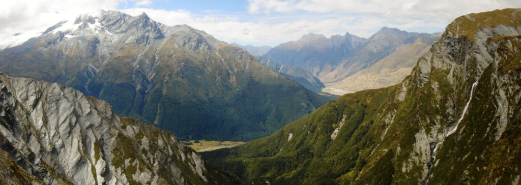 Valle Matukituki de Cascade Saddle