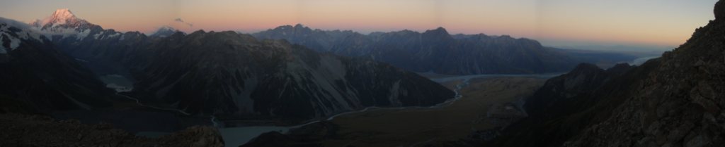 Puesta de sol desde Mueller Hut, Mt Cook