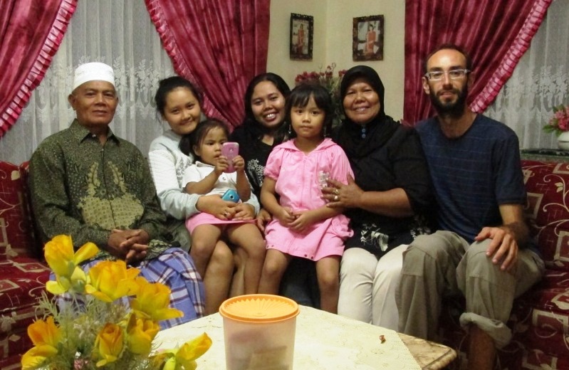 With Rina and her family