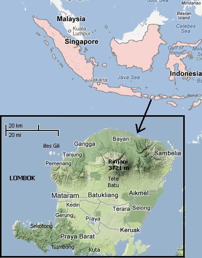 Map of Lombok