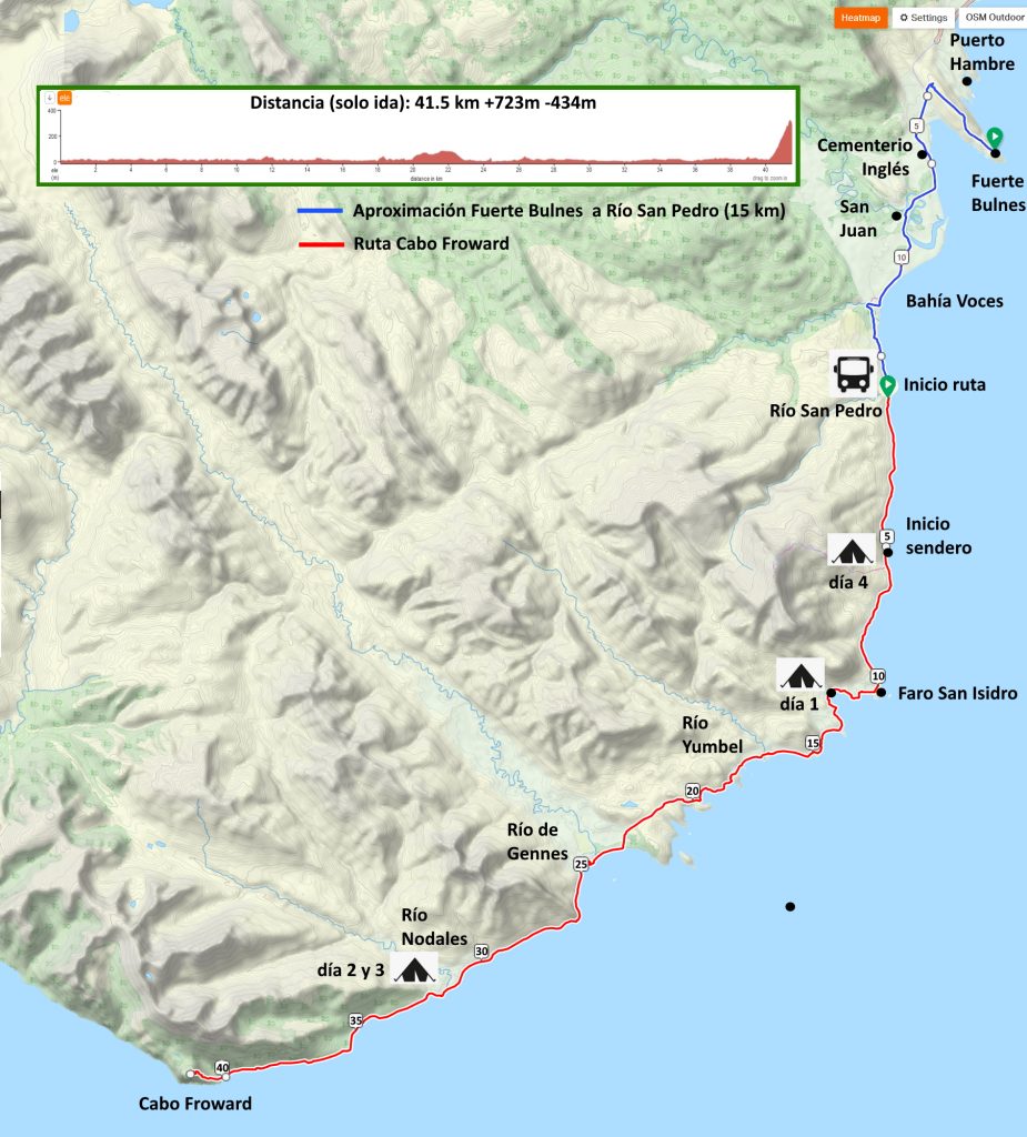 Mapa Cabo Froward Map